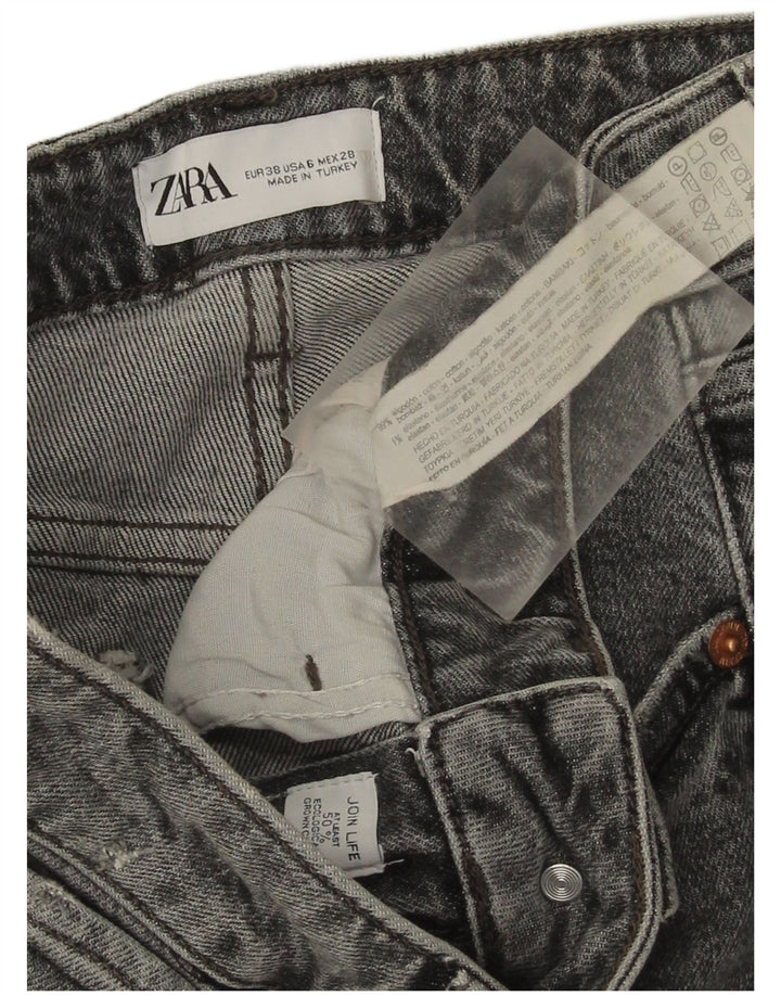 Damskie jeansy Zara w trudnej sytuacji EU 38 Small W28 L27 Szara bawełna