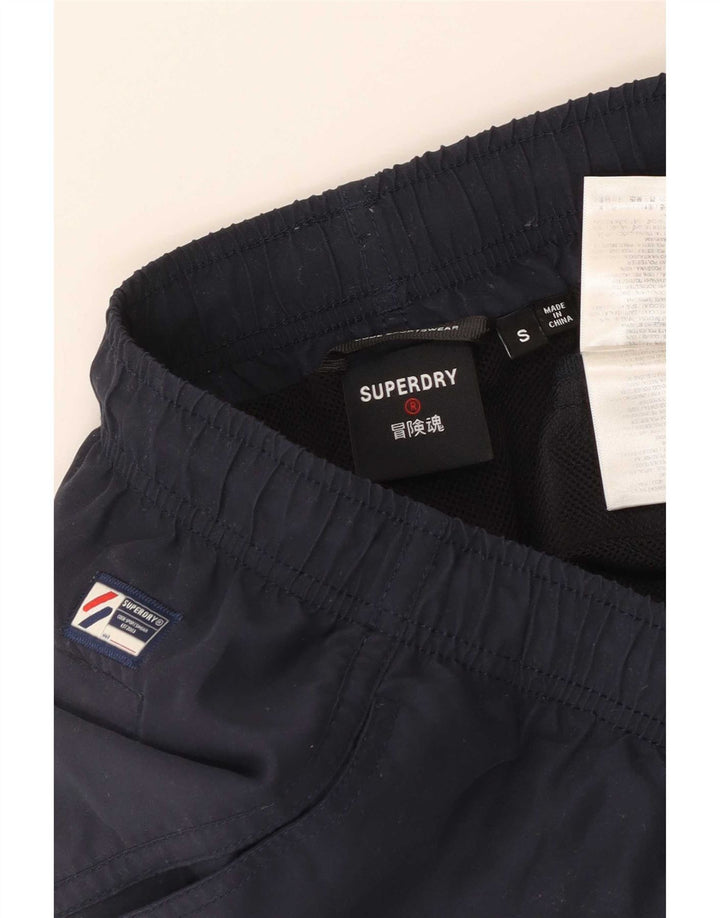 Męskie spodenki kąpielowe Superdry z grafiką, małe, granatowe, poliestrowe