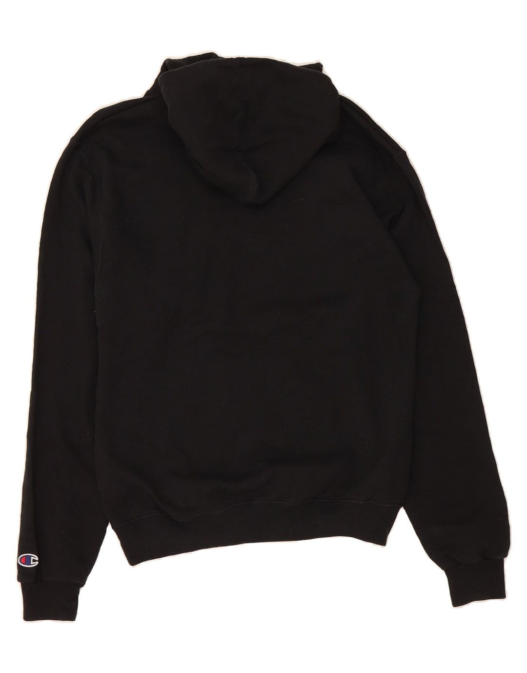 CHAMPION Mens Graphic Hoodie Jumper Small Black Vintage Champion and Second-Hand Champion from Messina Hembry 
