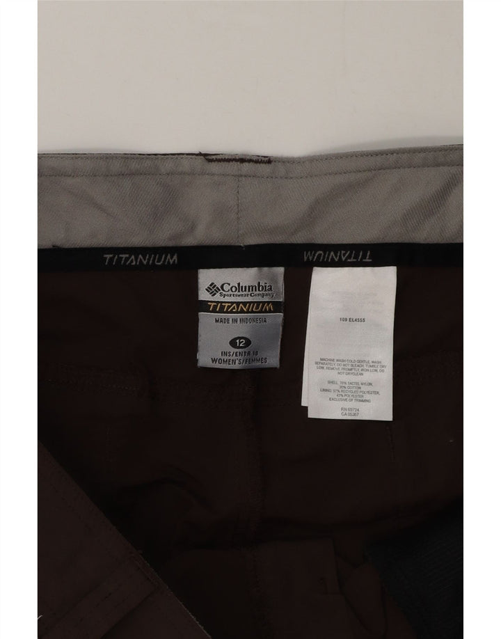 Damskie spodenki bojówki Columbia Bermudy US 12, duże, W36, brązowy nylon