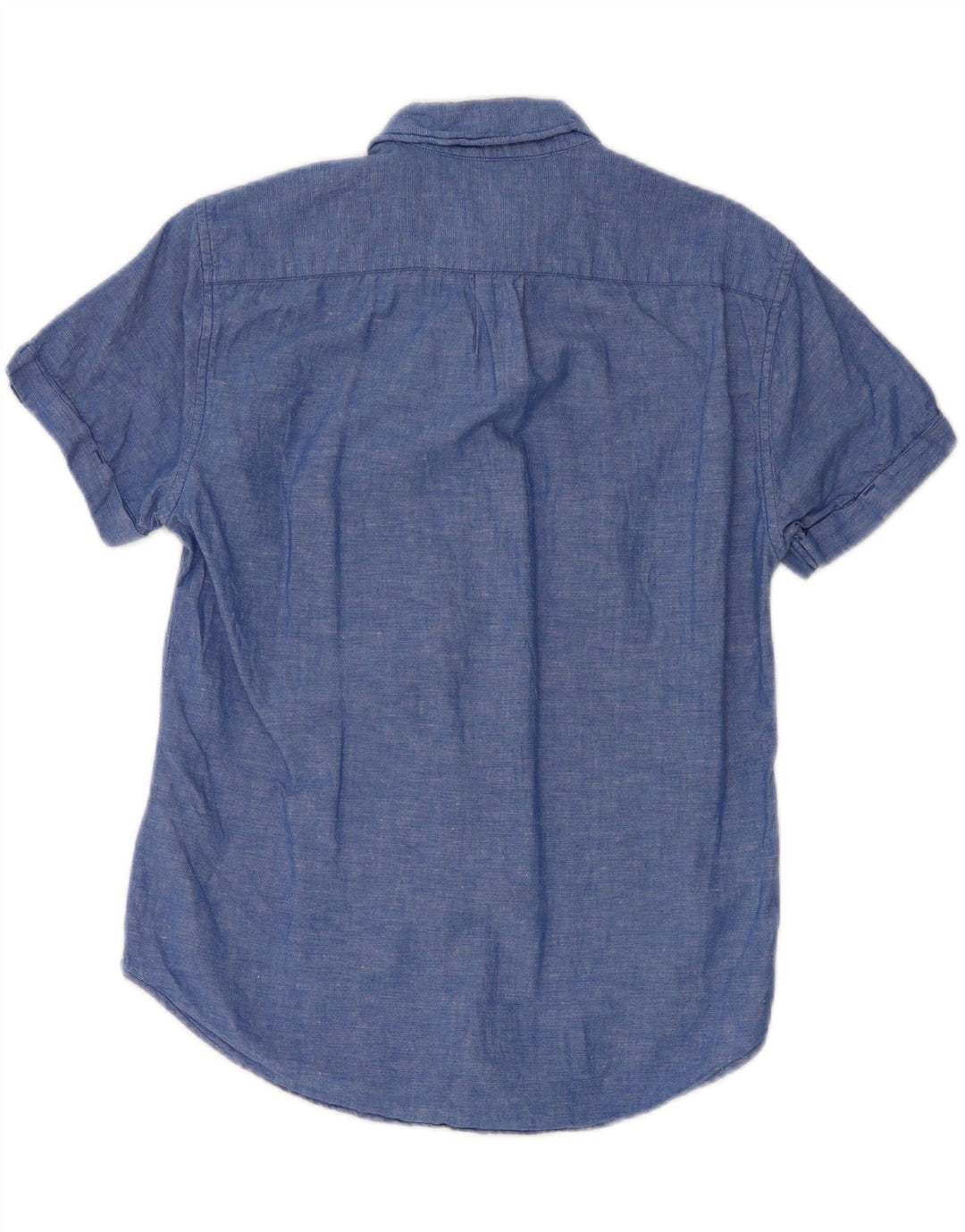 SCOTCH & SODA Mens Short Sleeve Shirt Small Blue Cotton Vintage Scotch & Soda and Second-Hand Scotch & Soda from Messina Hembry 