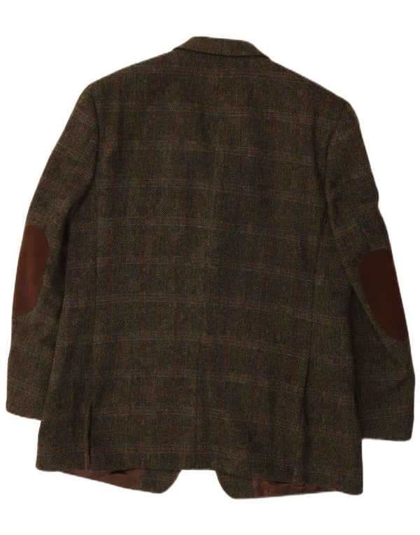 Mario Barutti Męska marynarka Harris Tweed IT 54 2XL Khaki w kratkę
