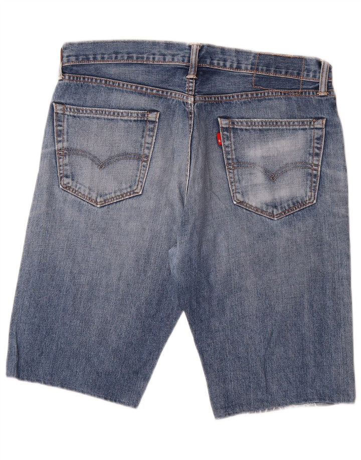 Męskie spodenki jeansowe Levi's w trudnej sytuacji W34, duże, niebieskie, bawełniane