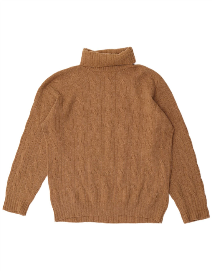 Męski sweter z golfem Benetton 2XL brązowy
