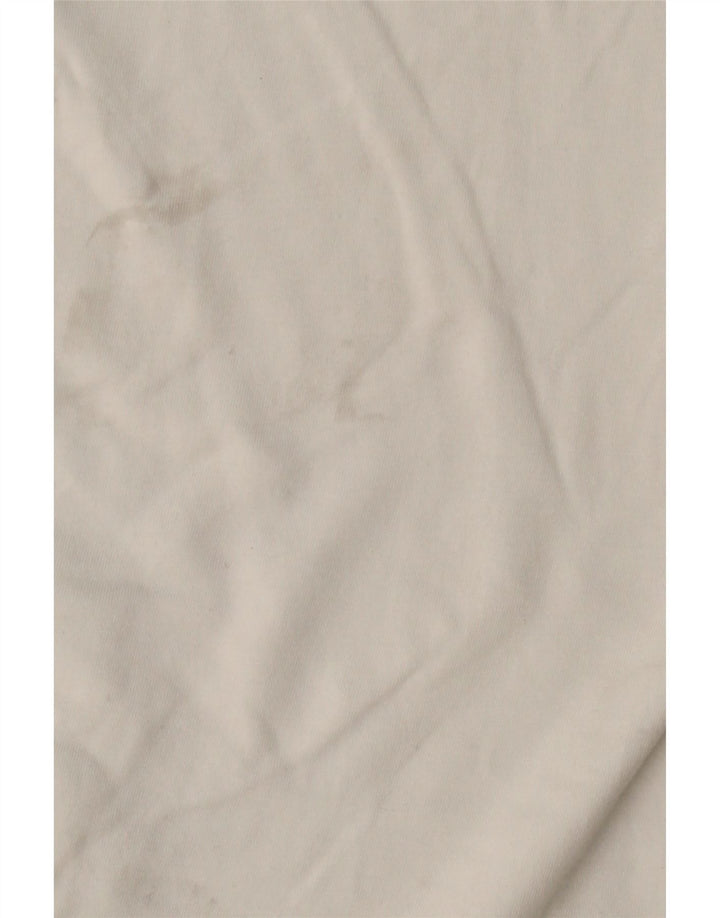 Męski top VANS o dopasowanym kroju z grafiką, rękawem 3/4, mały, biały, bawełniany w bloki kolorów