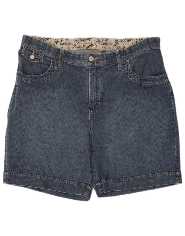 Damskie spodenki jeansowe Lee z wysokim stanem US 18 2XL W36, niebieska bawełna
