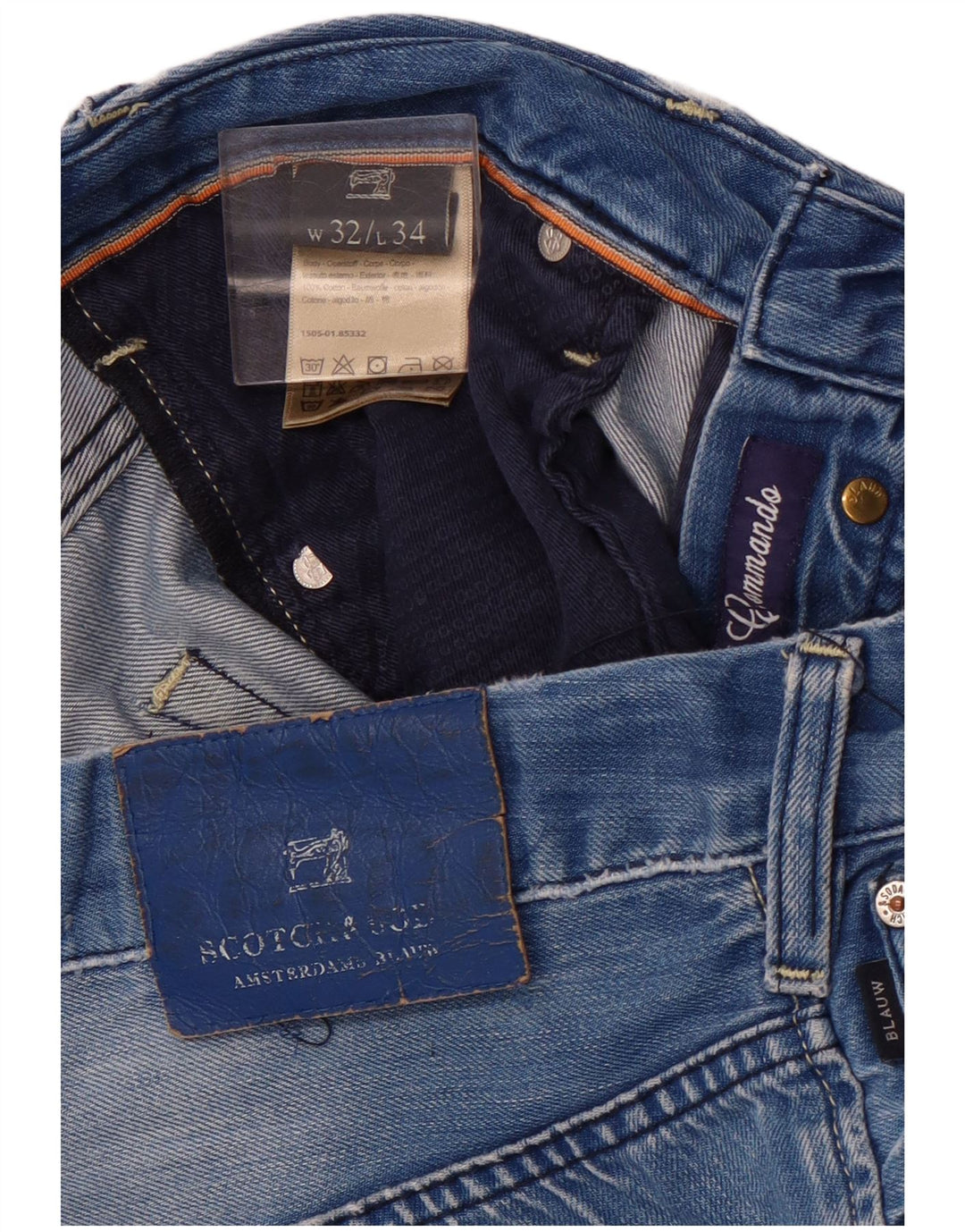 Dżinsy męskie SCOTCH & SODA W32 L34 Niebieskie, bawełniane