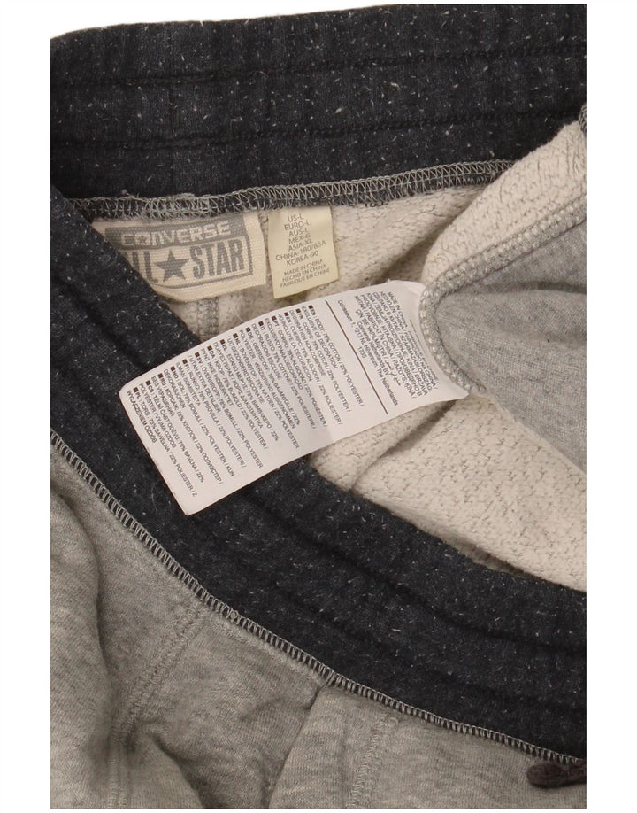 Męskie spodnie dresowe Converse Joggers, duże, szare, bawełniane