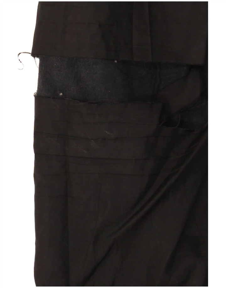 Vintage damska skórzana spódnica W29 średnia czerń