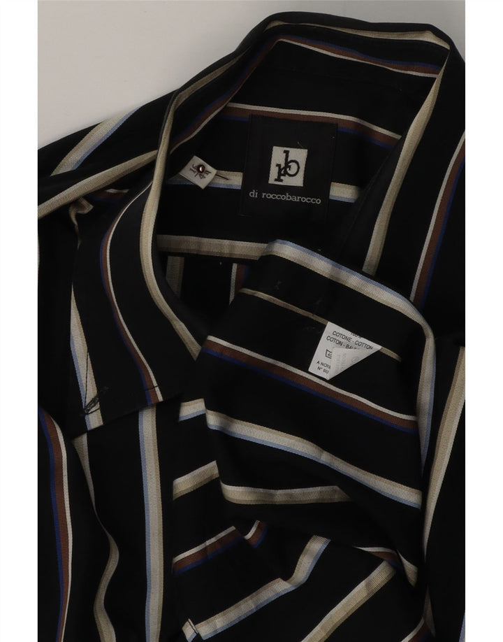 Koszula męska ROCCOBAROCCO rozmiar 41 16, duża, bawełniana w czarne paski
