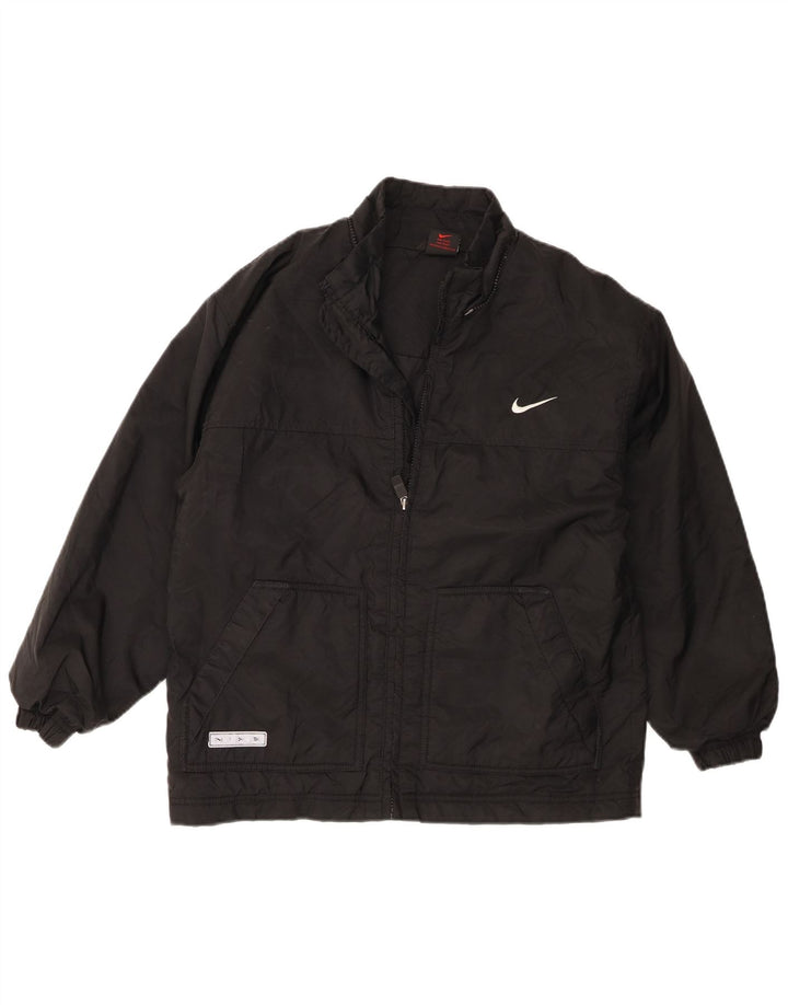 Chłopięca wiatrówka Nike z grafiką na 12-13 lat, duża, czarna, nylonowa