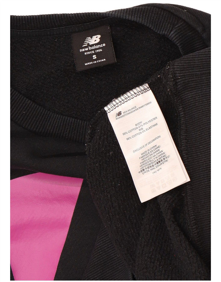 Damski sweter oversize z grafiką NEW BALANCE UK 10, mały czarny