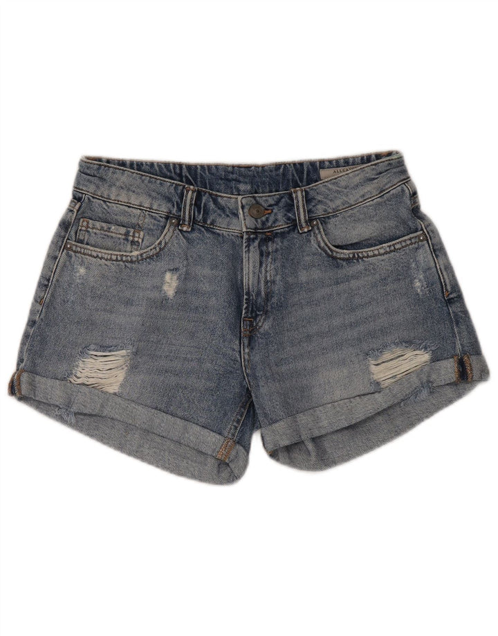 Damskie spodenki jeansowe All Saints w trudnej sytuacji W30 Średnioniebieskie bawełniane