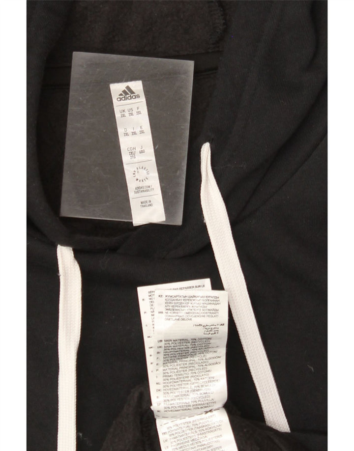 Męski sweter z kapturem ADIDAS 2XL, czarny, bawełniany