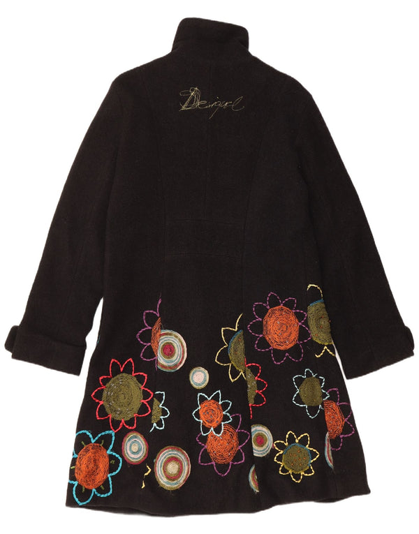 Desigual damski płaszcz graficzny EU 44 XL w kolorze czarnym w kwiaty