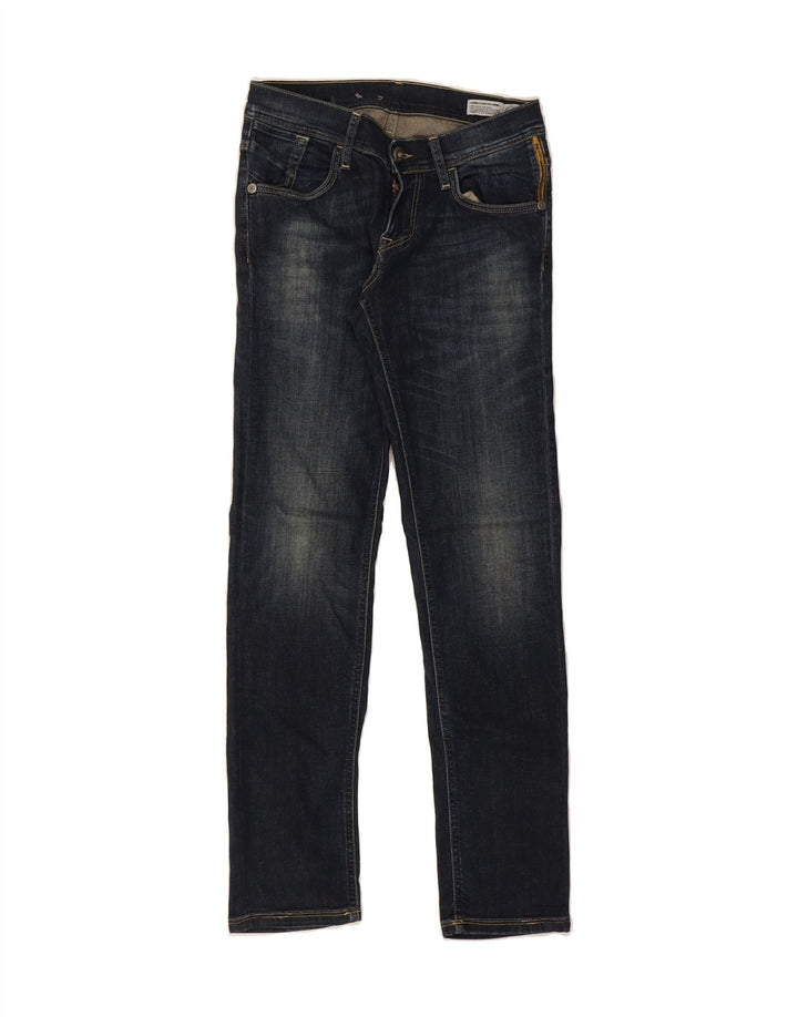 MELTIN' POT Womens Slim Jeans W29 L32 Navy Blue Cotton Vintage Meltin' Pot and Second-Hand Meltin' Pot from Messina Hembry 