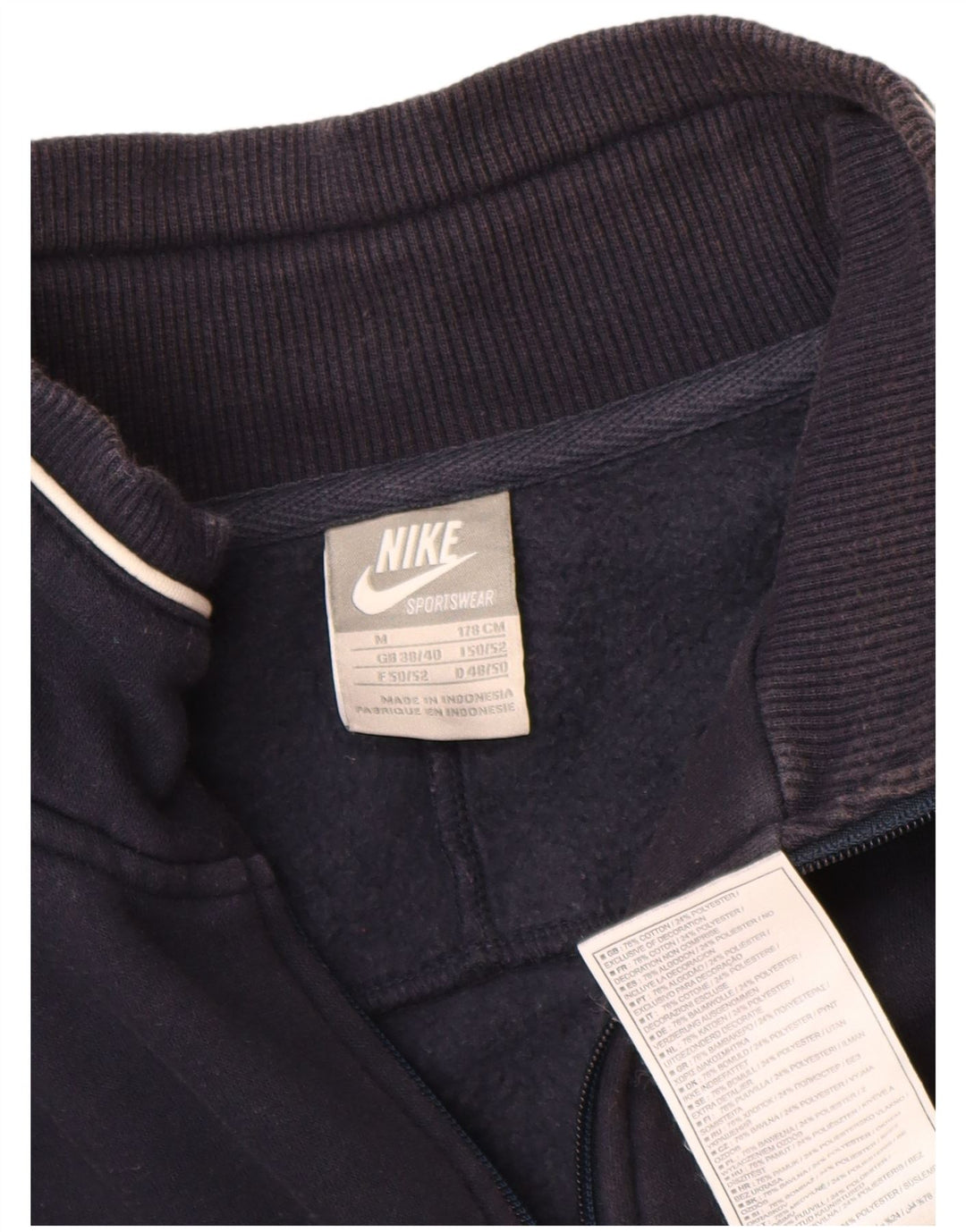 Kurtka męska dresowa Nike UK 38/40 Średni granatowy, bawełniany