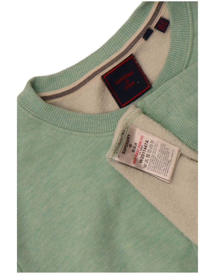 Damski sweter oversize Superdry UK 12, średni zielony, bawełniany