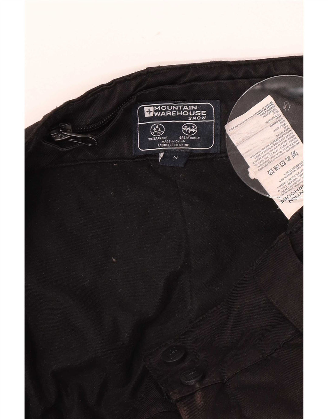 Męskie spodnie narciarskie Mountain Warehouse Medium W34 L31 Czarny poliester