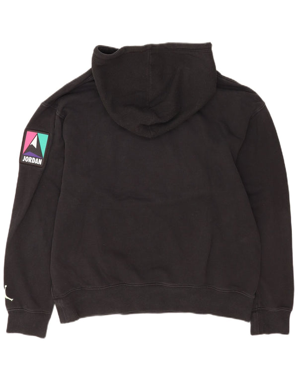 Jordan Mens Graphic Standard Fit Hoodie Jumper Large Black Cotton