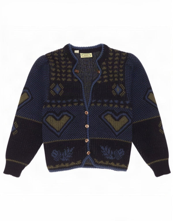 Drig Galzburger Damski sweter kardigan UK 14 Medium Blue Geometric