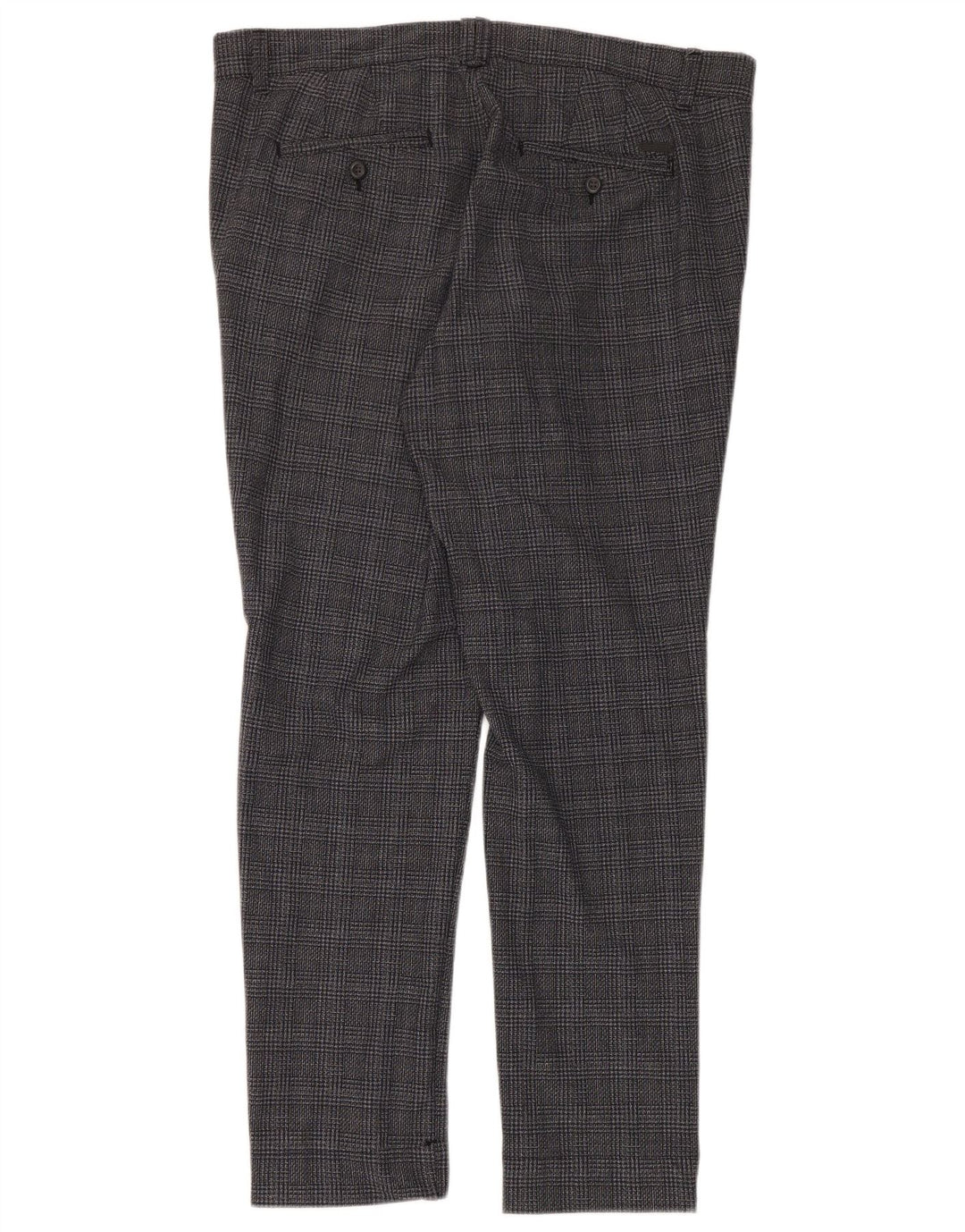 Męskie spodnie chino Jack & Jones Marco Slim W36 L32 Szary poliester w kratę