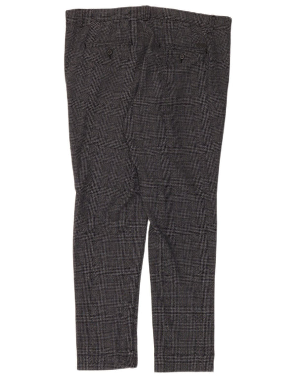 Męskie spodnie chino Jack & Jones Marco Slim W36 L32 Szary poliester w kratę