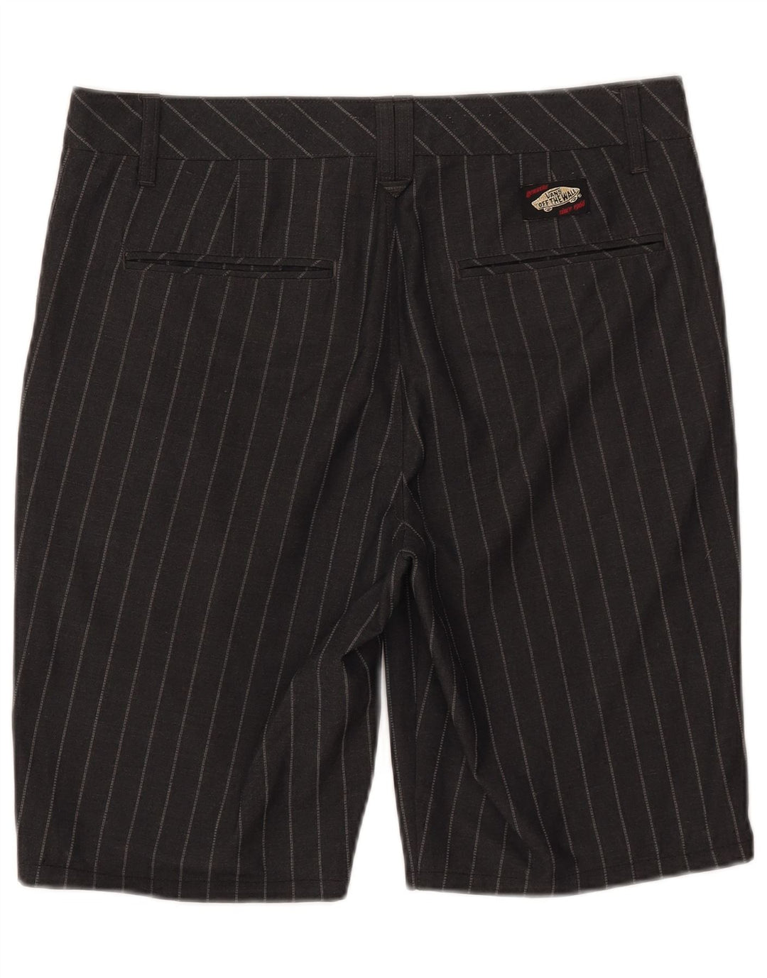 Męskie spodenki chino Vans W32, średni czarny poliester w prążki