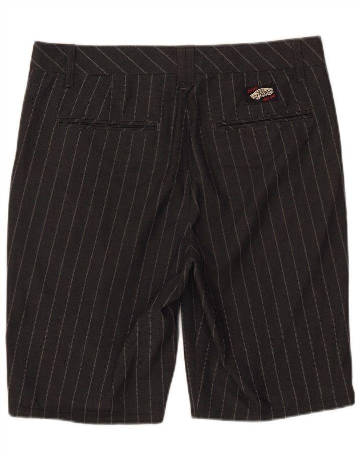 Męskie spodenki chino Vans W32, średni czarny poliester w prążki