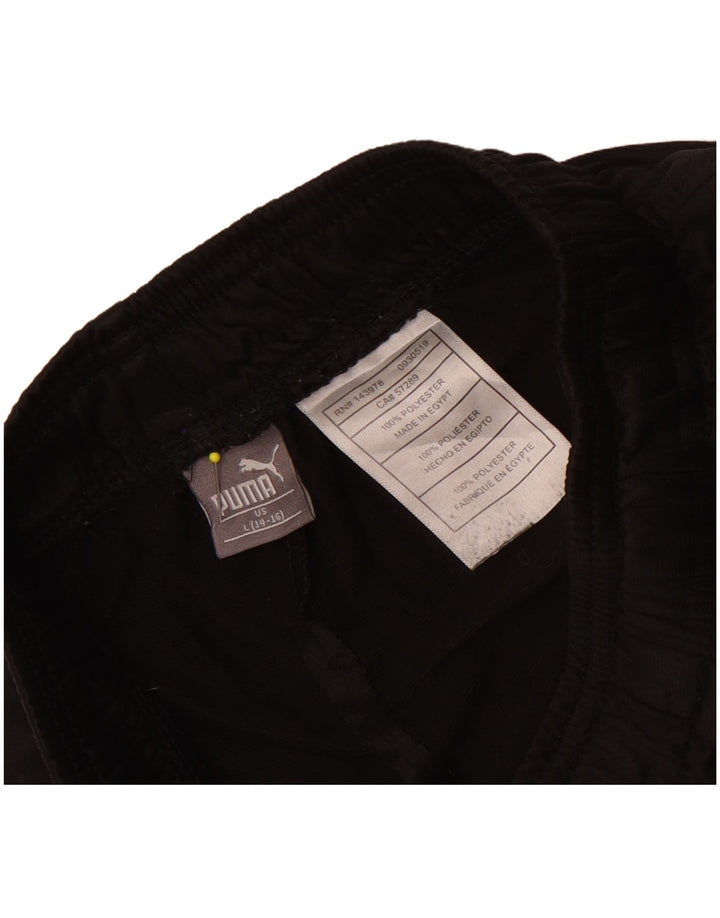 Chłopięce spodnie dresowe Puma Joggery 14-15 lat, duże, czarne, z blokami kolorów