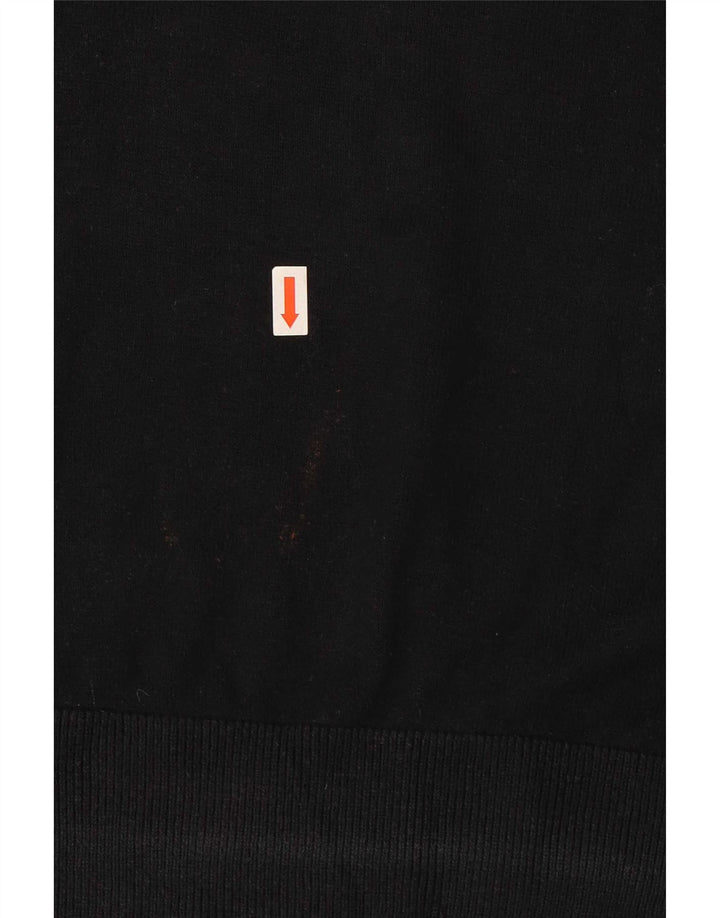 Męski sweter Gap z dekoltem w kształcie litery V, duży, czarny, bawełniany