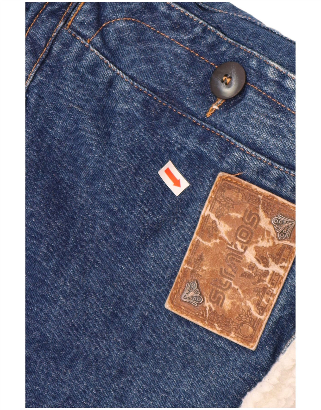 Męska kurtka dżinsowa Sherpa STRATOS UK 42 XL, niebieska bawełna