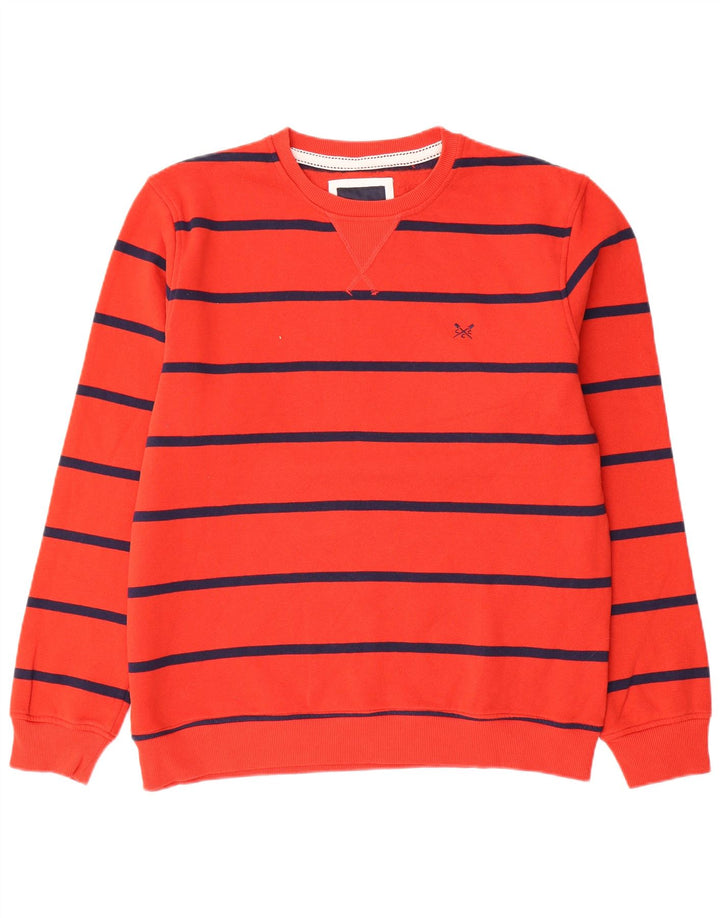 Crew Clothing Męska bluza z kapturem, duża, bawełniana w czerwone paski