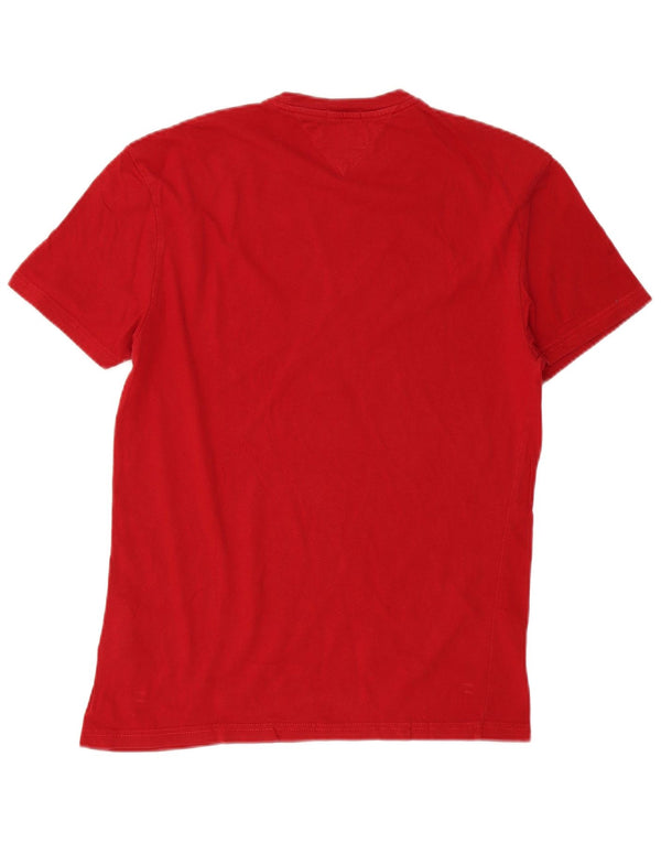 Męski T-shirt z grafiką Tommy Hilfiger o regularnym kroju, mały, czerwony, bawełniany