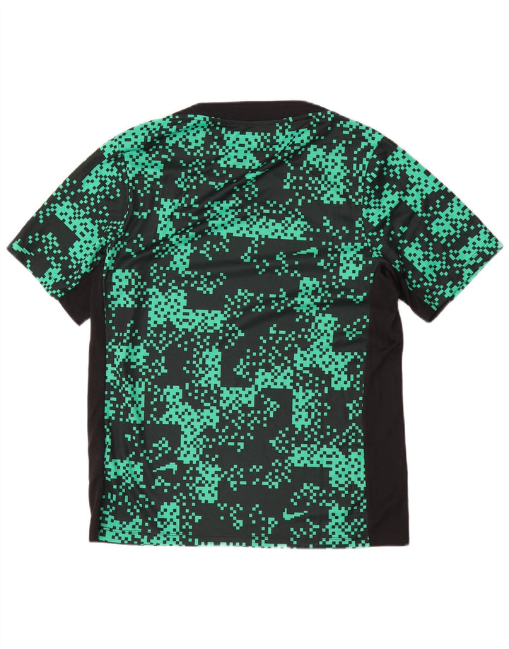 Męski T-shirt Nike Dri Fit z abstrakcyjnym wzorem, średniej wielkości, zielony poliester