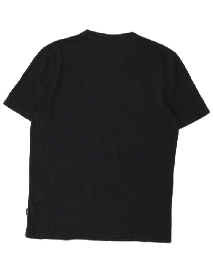 T-shirt męski Hugo Boss, średni, granatowy, bawełniany