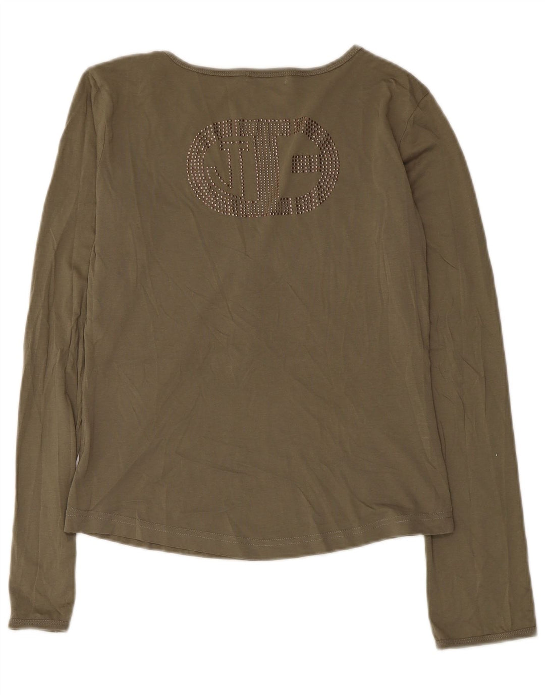 Damski top graficzny Iceberg z długim rękawem, UK 10, mały khaki