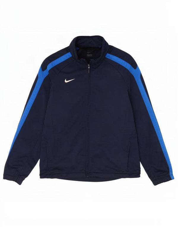 Kurtka męska dresowa Nike, średnia, granatowa, poliestrowa, sportowa