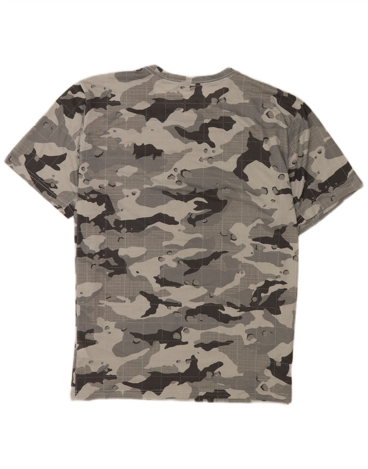 Męski T-shirt Nike Dri Fit, duży, szary, kamuflażowy poliester