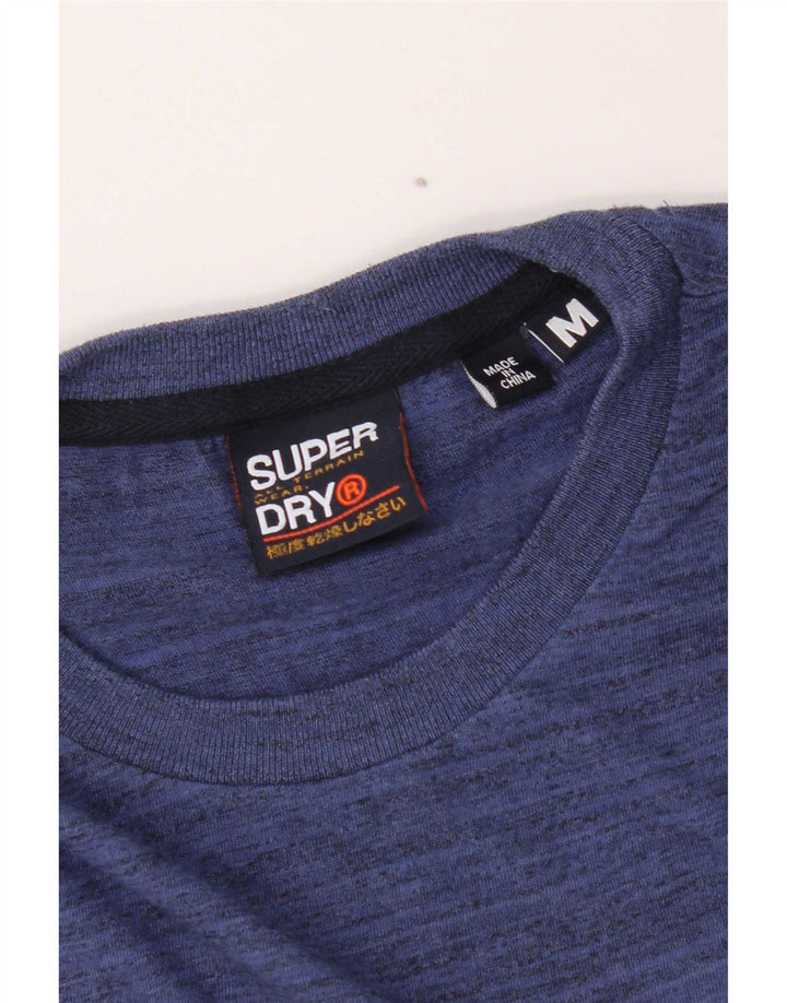 Męska koszulka Superdry Regular Graphic Top, średnia niebieska bawełna w cętki
