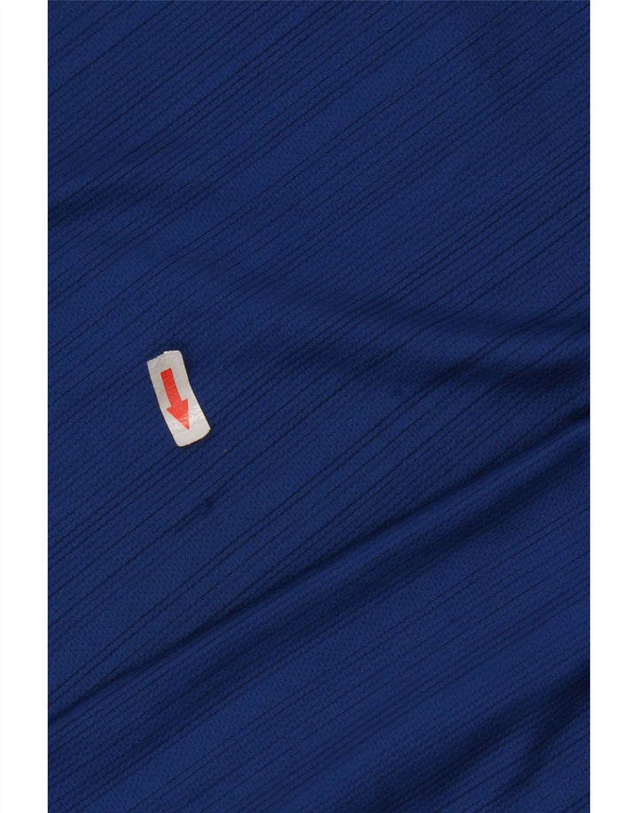 Męski T-shirt Nike Dri Fit Top, średni niebieski, poliester w prążki