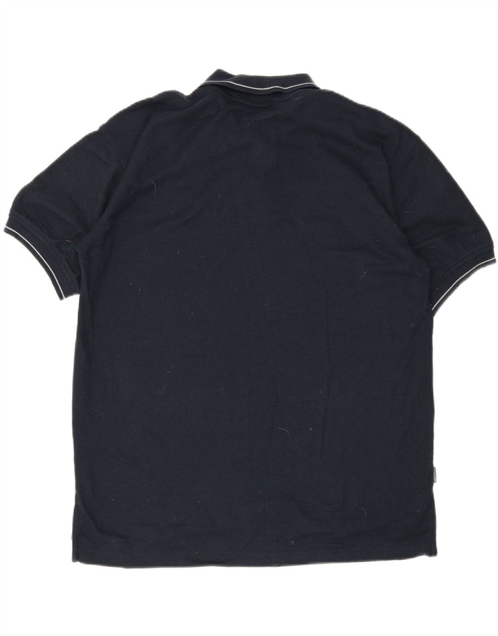 Męska koszulka polo Umbro, duża, granatowa, z poliestru