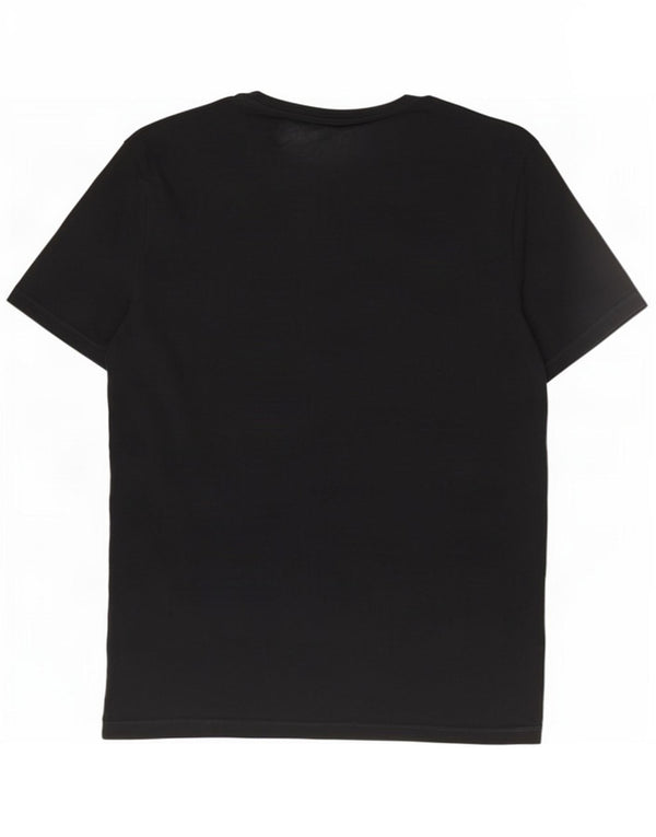 Cos Męski zwykły T-shirt Top, duży, czarny, bawełniany