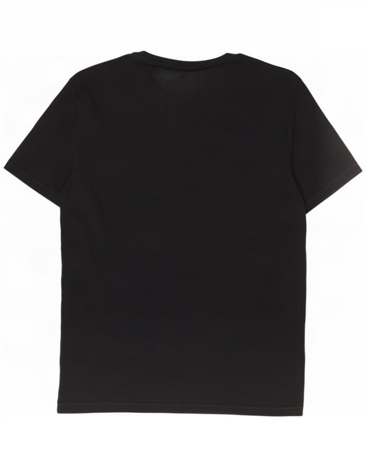 Cos Męski zwykły T-shirt Top, duży, czarny, bawełniany