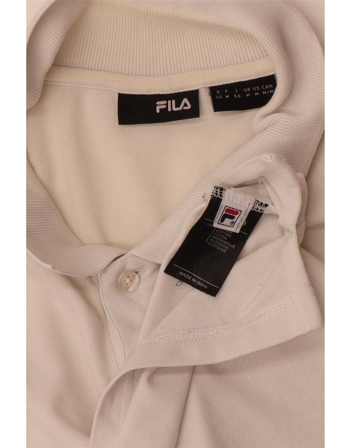 Fila Męska koszulka polo Średnia biała bawełna