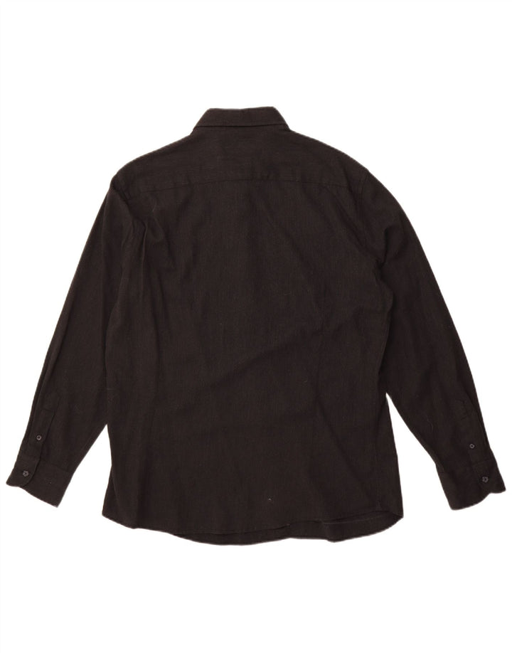 Koszula męska Massimo Dutti, duża, czarna, bawełniana