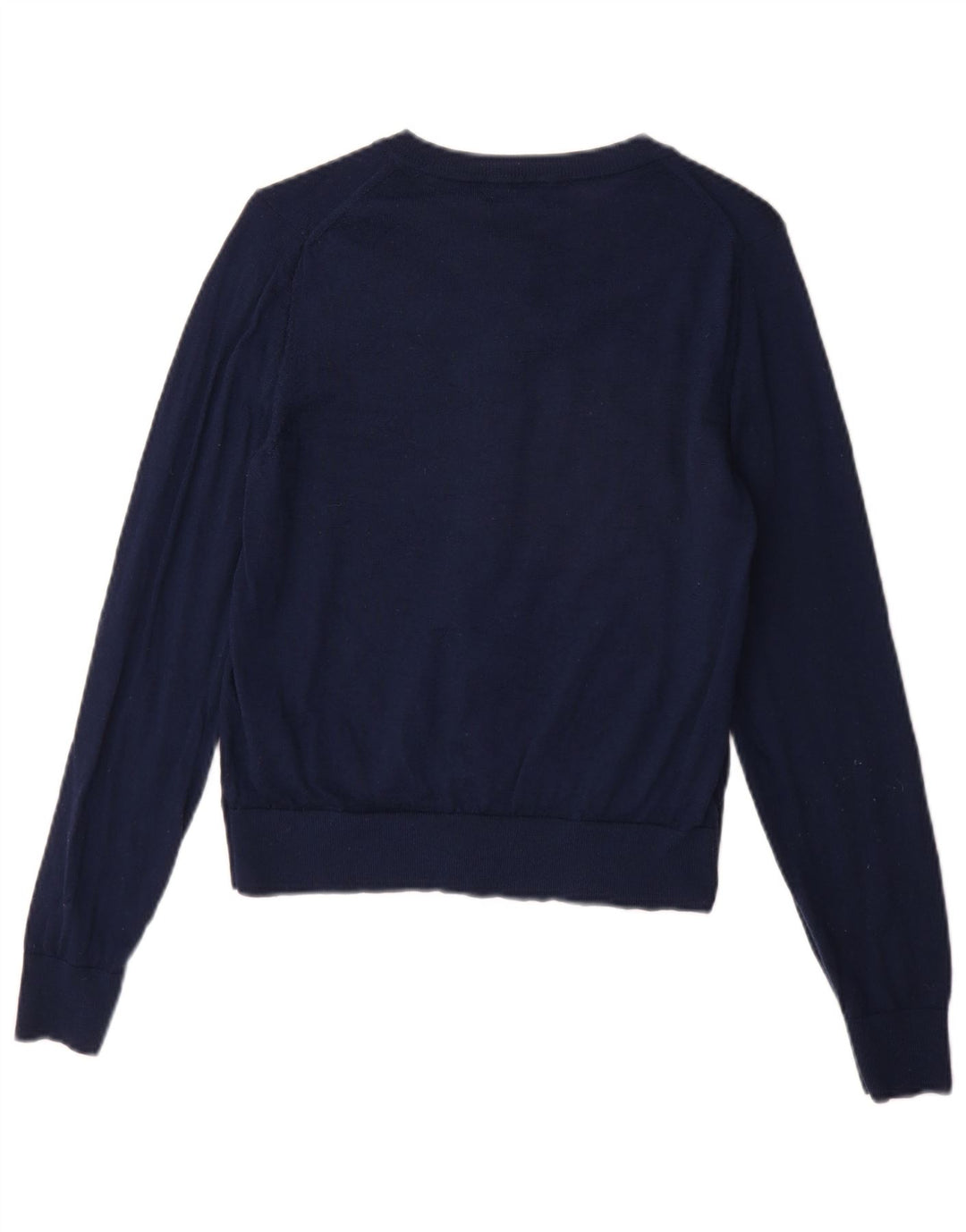 Marks & Spencer Damski sweter kardigan UK 14 Średni granatowy Wełna Merino