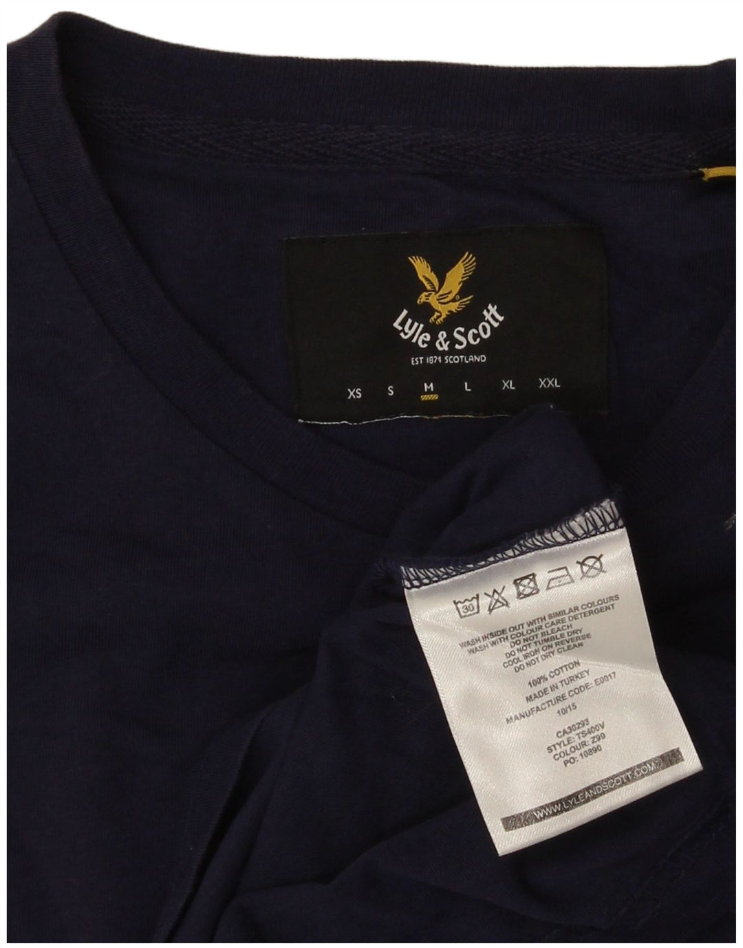 T-shirt męski Lyle & Scott, średni, granatowy, bawełniany