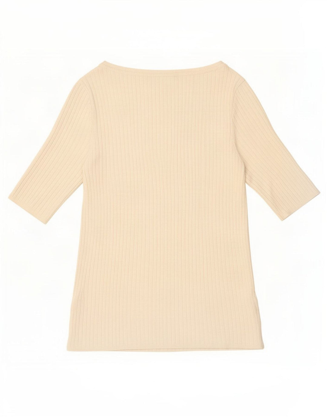 Marks & Spencer Damski top z rękawem 3/4, UK 12, średni złamanej bieli, wiskoza
