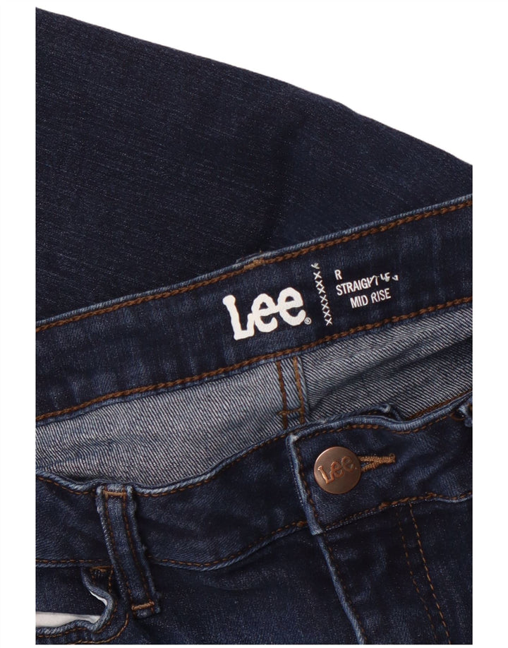 Damskie jeansy LEE Crop Mid Rise Straight W32 L25 Granatowe